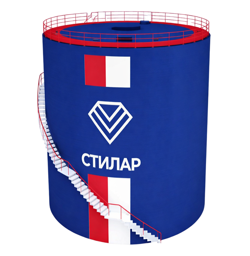 Цельносварной резервуар РВС для сточных вод 125 м³ от завода-производителя